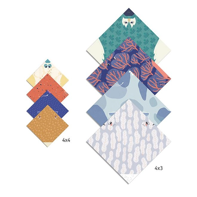 DJECO Easy Origami Kit - 28 Colorful Sheets