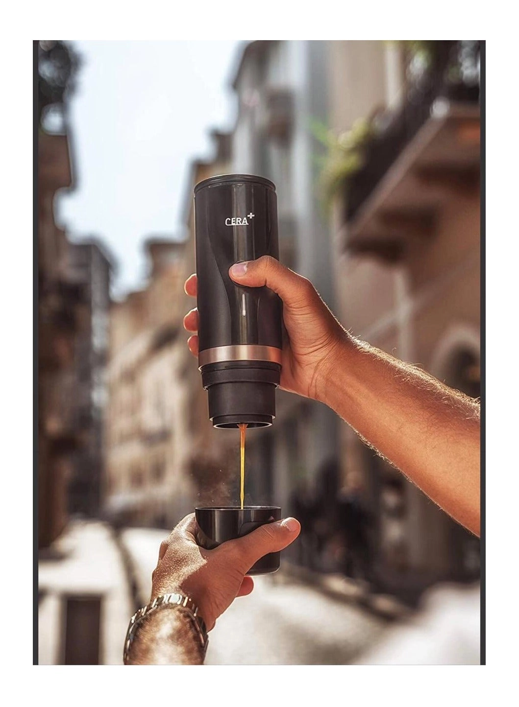 Portable Espresso Maker - Nespresso-compatible capsules fresh ground coffee