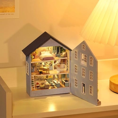 DIY Miniature Dollhouse Kit - Happy Manor 1:100
