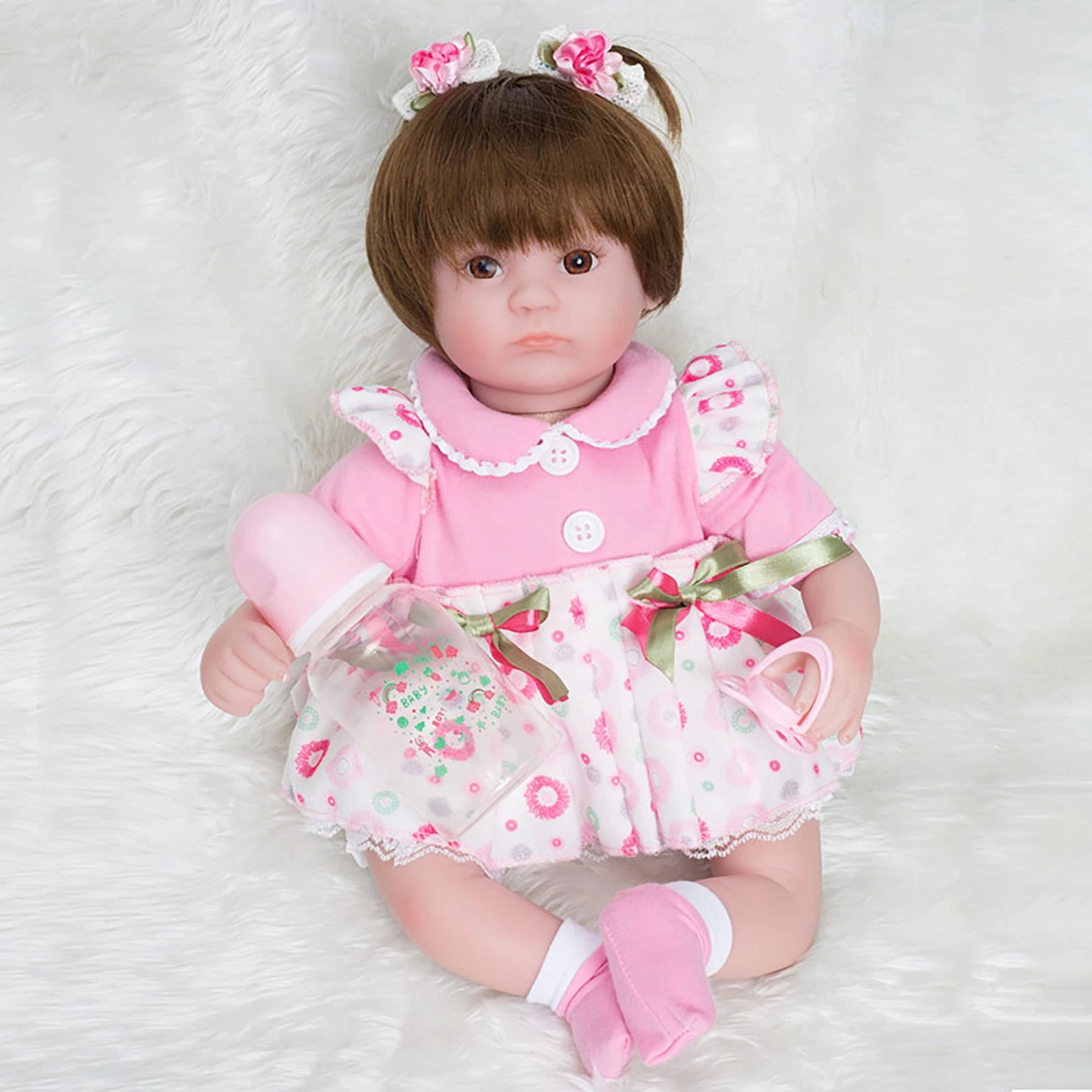 Reborn Baby Doll - 55cm Soft Silicone Limbs Cloth Body