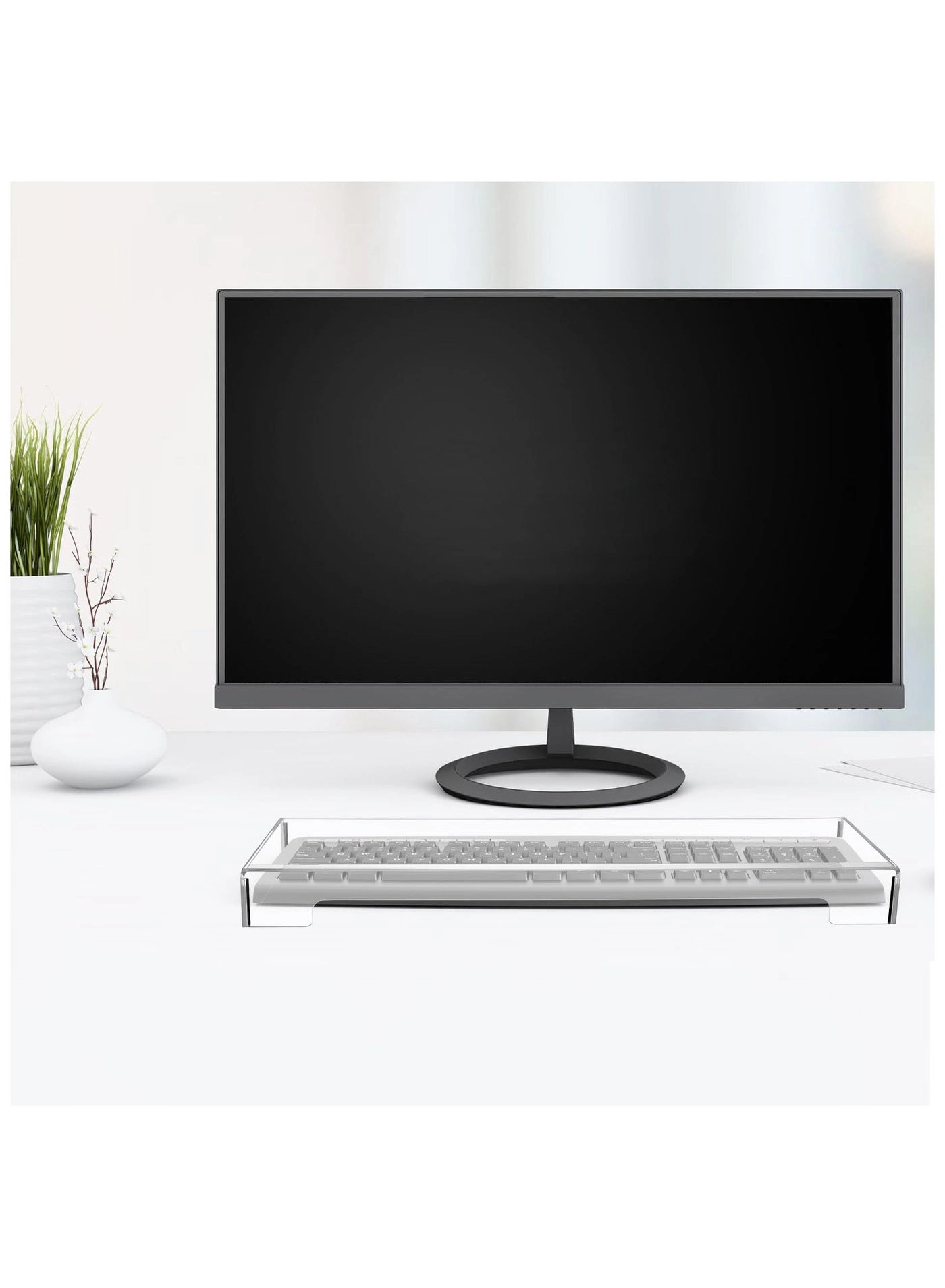 Keyboard Cover - Acrylic Transparent 18.5x5.9x1.8 Inch