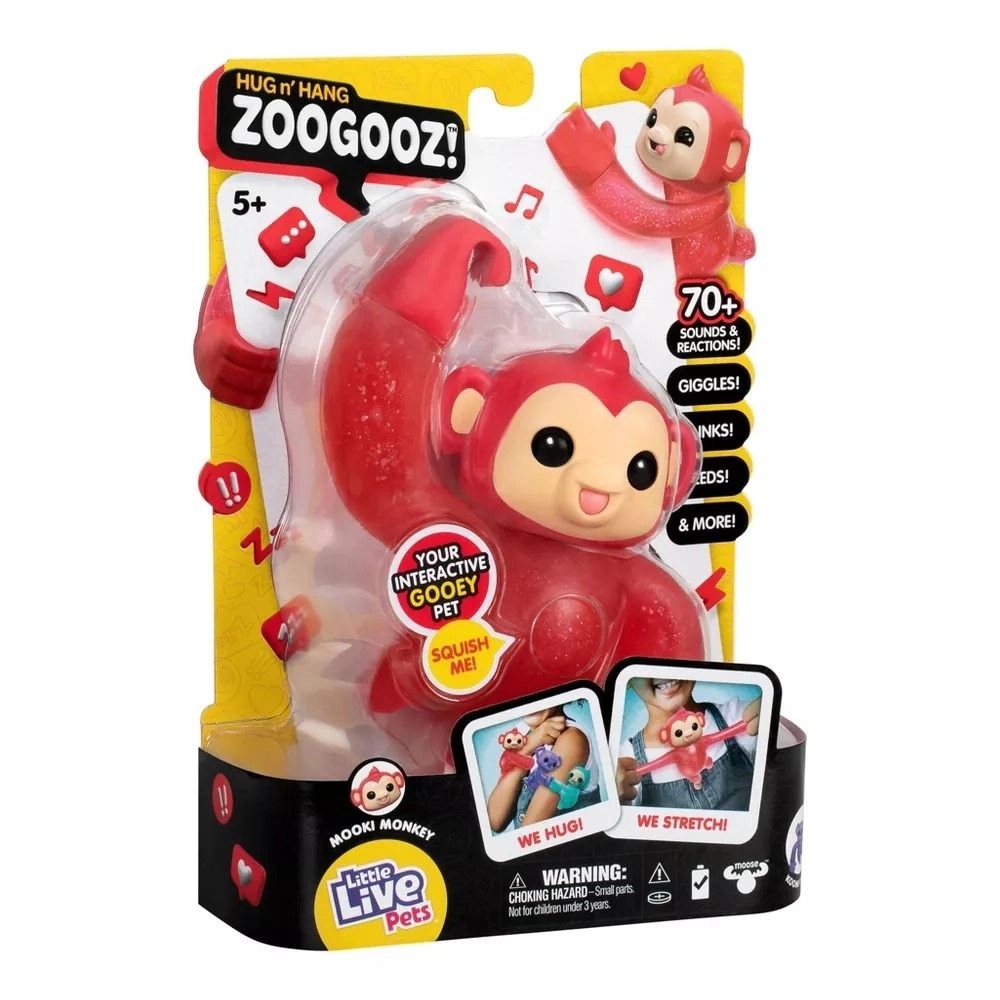 Hug N Hang Zoogooz Mookie Monkey - Interactive 5+