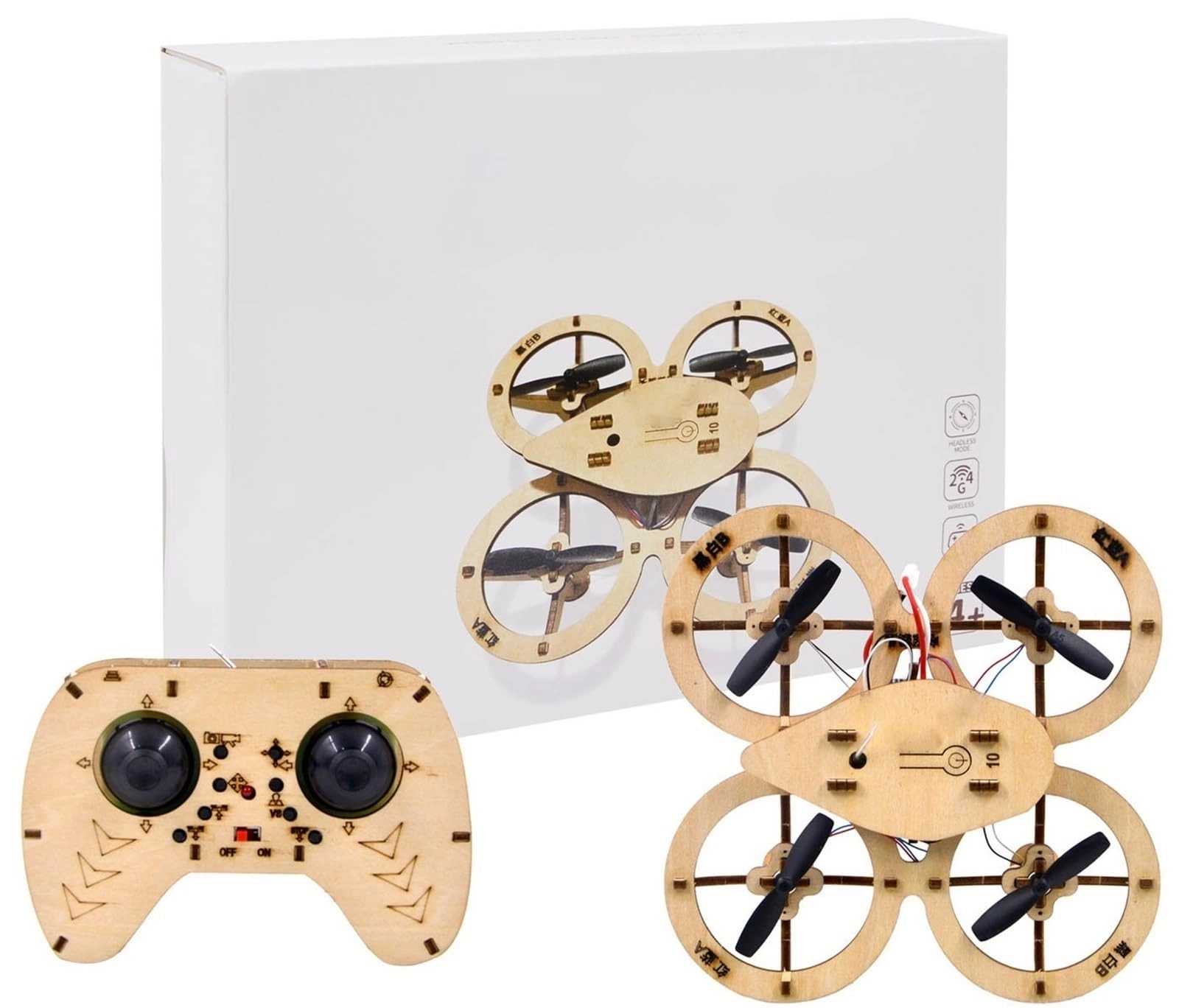 THUCHENYUC Wooden RC Quadcopter Drone Kit