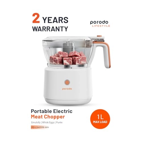Lifestyle Portable Electric Meat Chopper - 1L 1500mAh battery