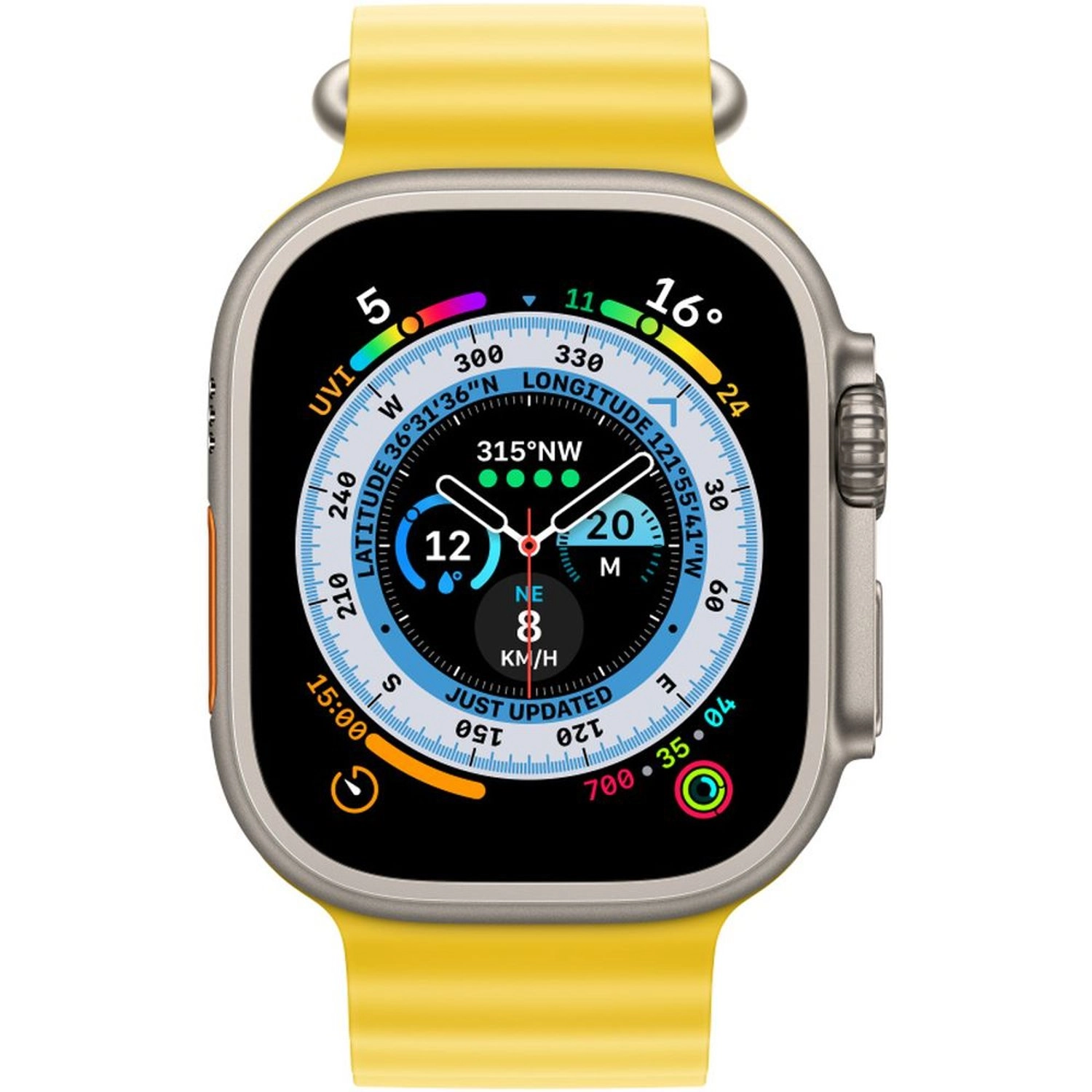 Ocean Band - Titanium Fluoroelastomer Watch Band for Apple Watch 44mm/45mm/46mm/49mm