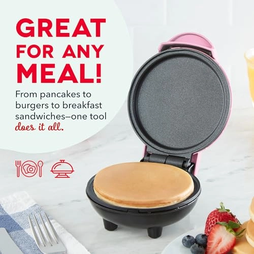 Mini Maker Electric Round Griddle - 4 Inch 350 watts Aqua