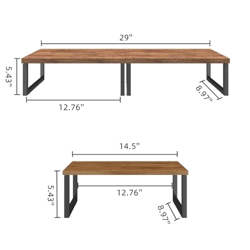 Monitor Stand Riser - 2 Pack 5.5inch Antique Brown