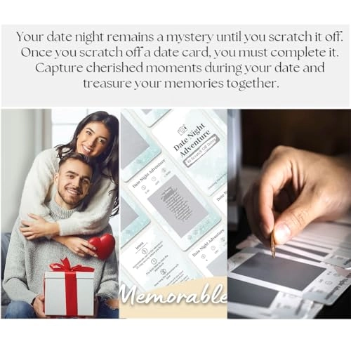 Romantic Date Night Scratch-Off Cards - 40 Adult English