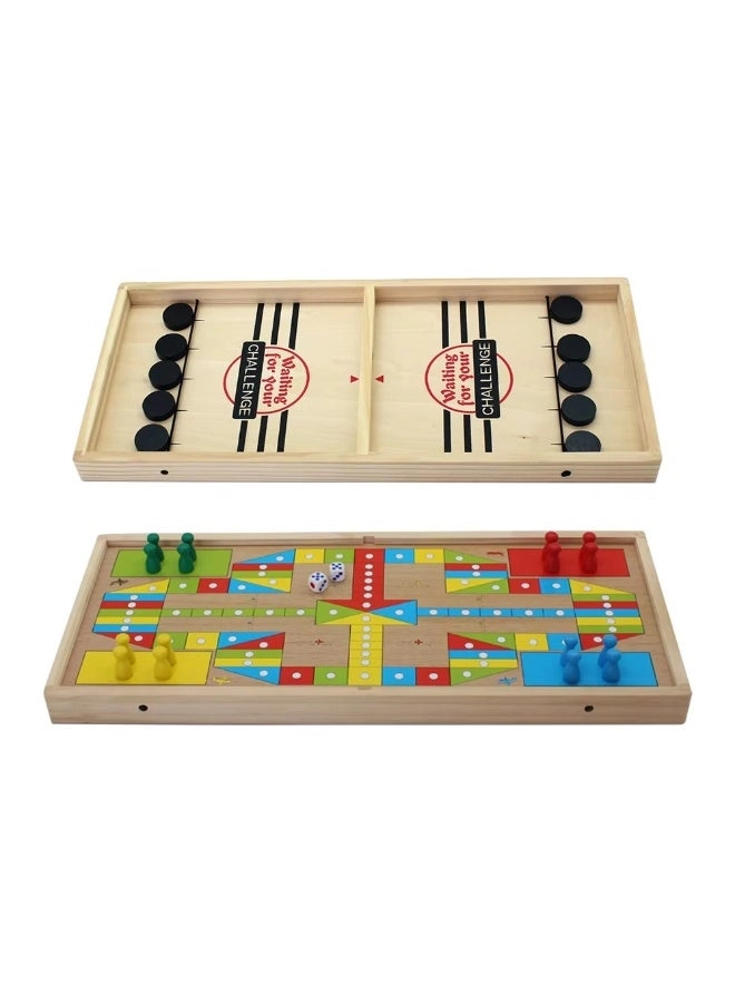 Sling Puck - Wooden + Flying Chess