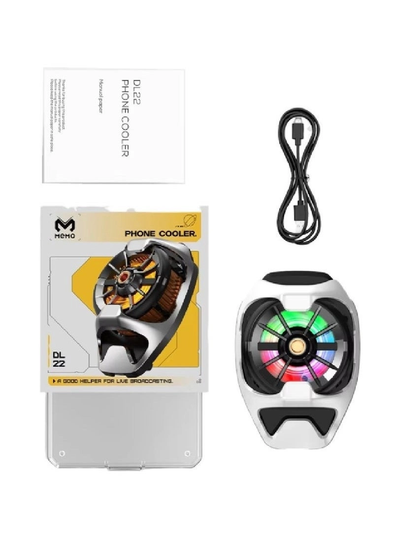 DL22 - Mobile Phone Cooling Fan RGB USB-Powered