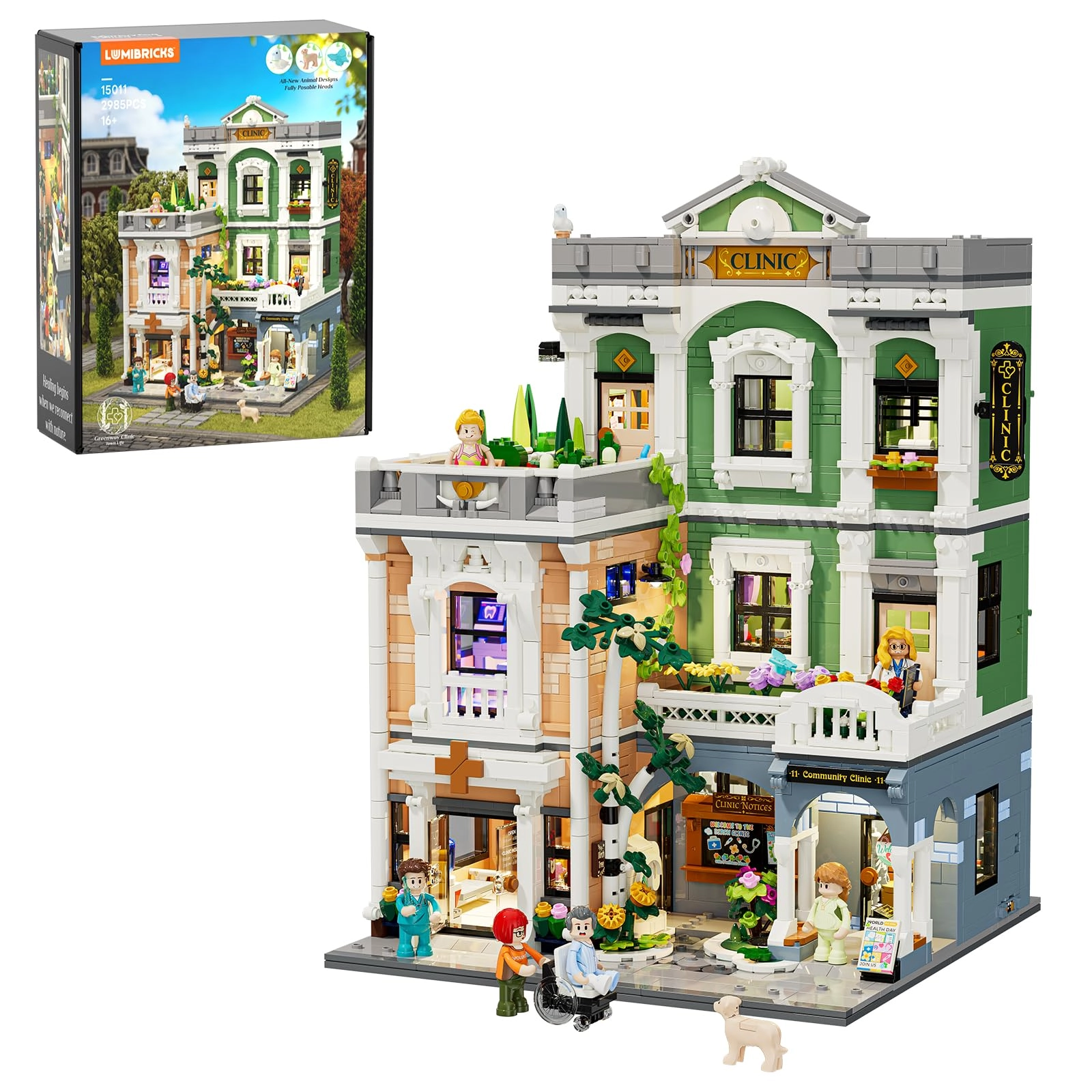 Lumibricks Greenway Clinic - Doctor's Office 1800pcs Architecture