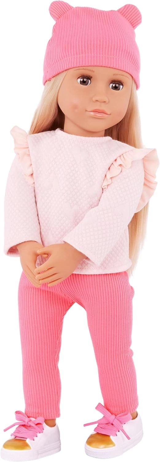 Our Generation Joyce Doll - 18 Inch Sweatsuit And Beanie Hat Ages 3+
