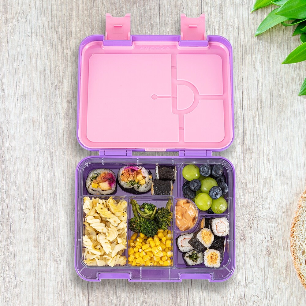 6 & 4 Convertible Bento Lunch Box - Butterfly Purple