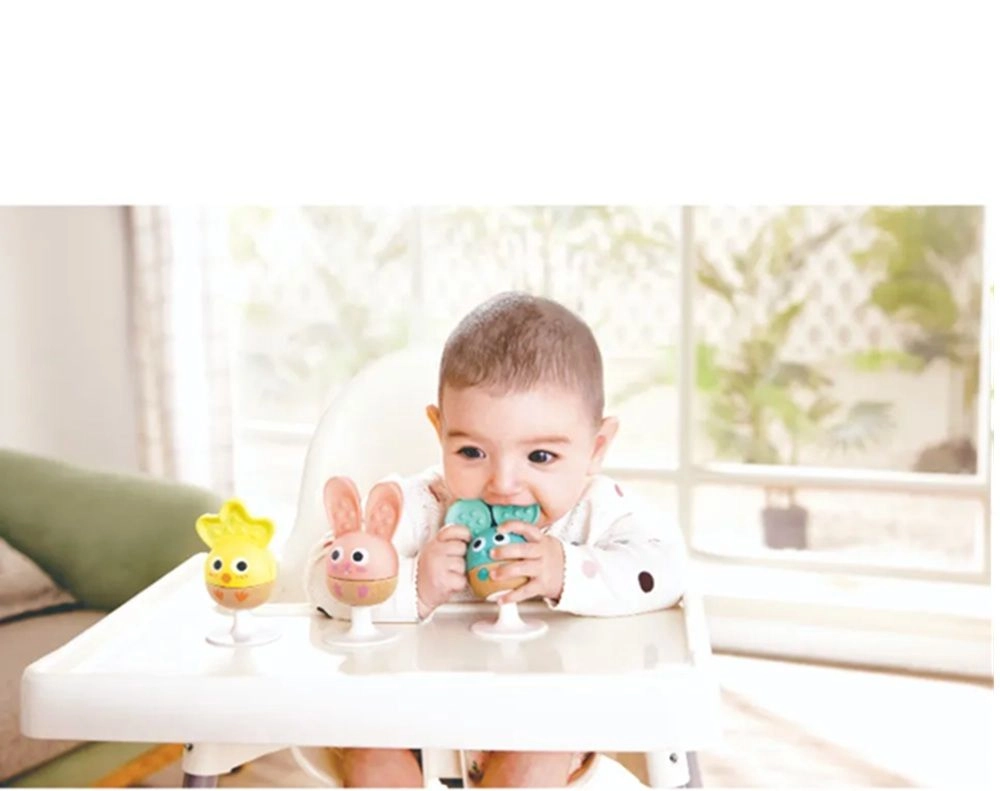 Cheery Critter - Teether Rattle Suction Cup 3 Pcs