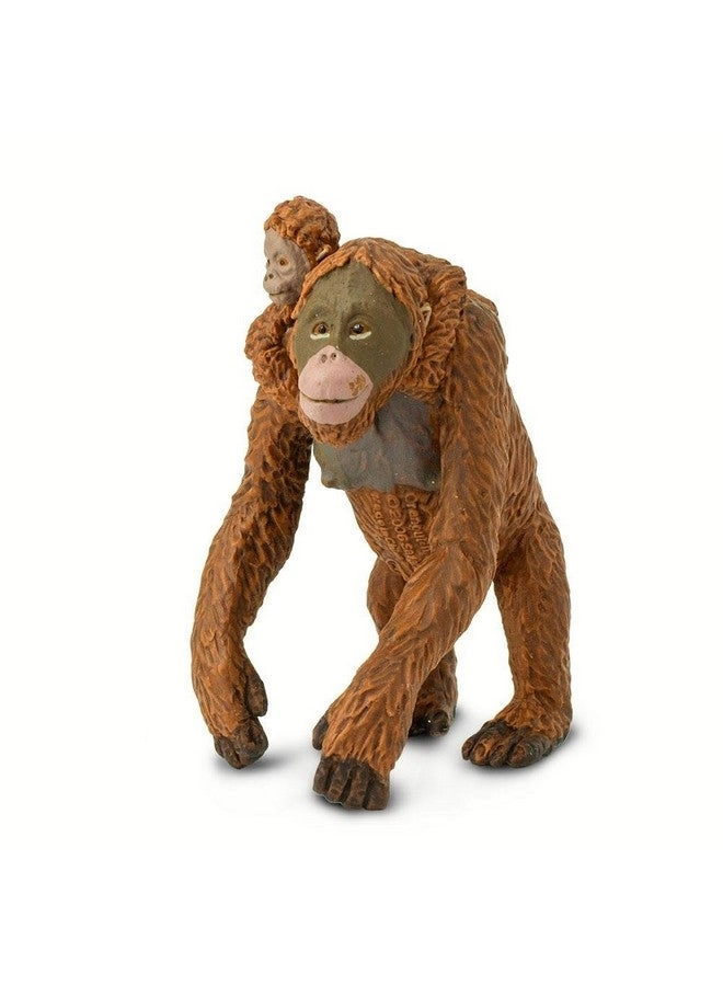 Orangutan with Baby Figurine - 2.5" Hand-Painted