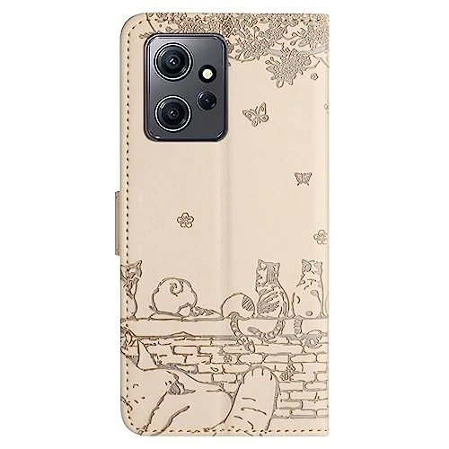 Nadoli Cute Cat Case Wallet Flip Cover for Xiaomi Redmi Note 12 4G
