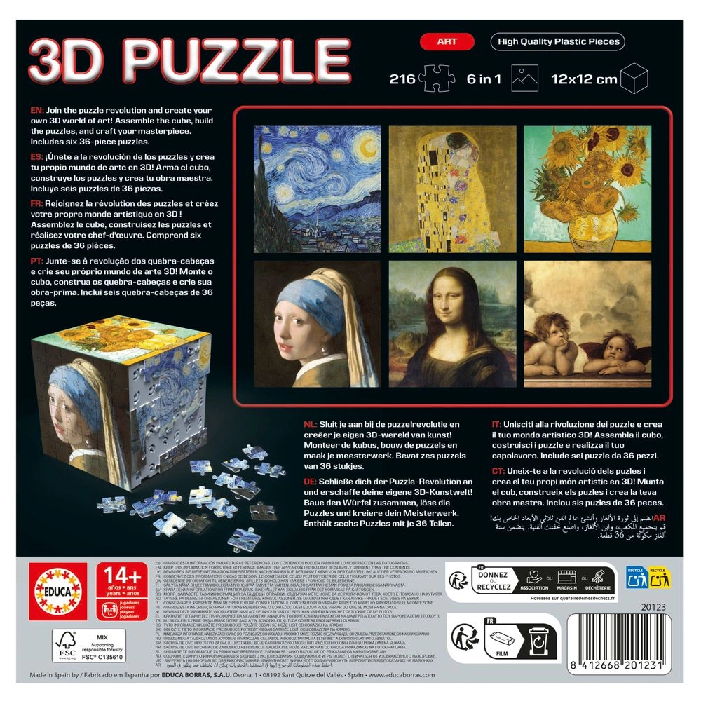 Art 6-In-1 3D Puzzle (5413458-20123) - 216 pcs