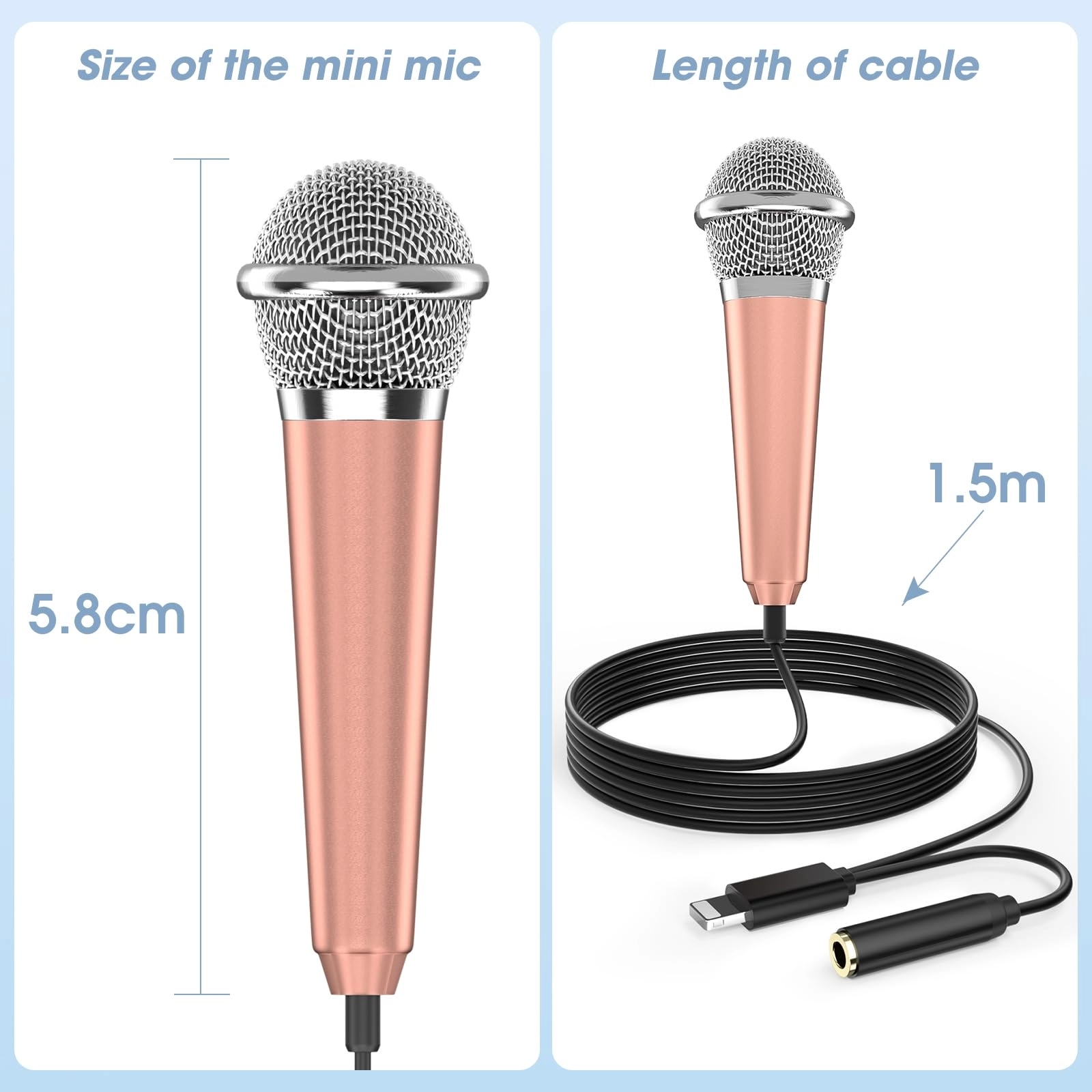 AG01 Lightning+3.5mm-Mini-Jack Microphone