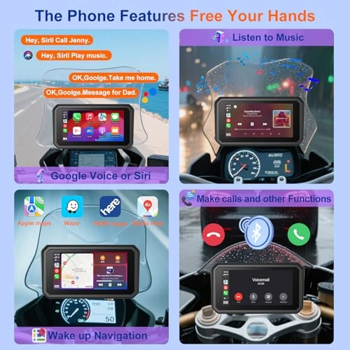 6 Motorcycle CarPlay GPS Navigation - 6 inch