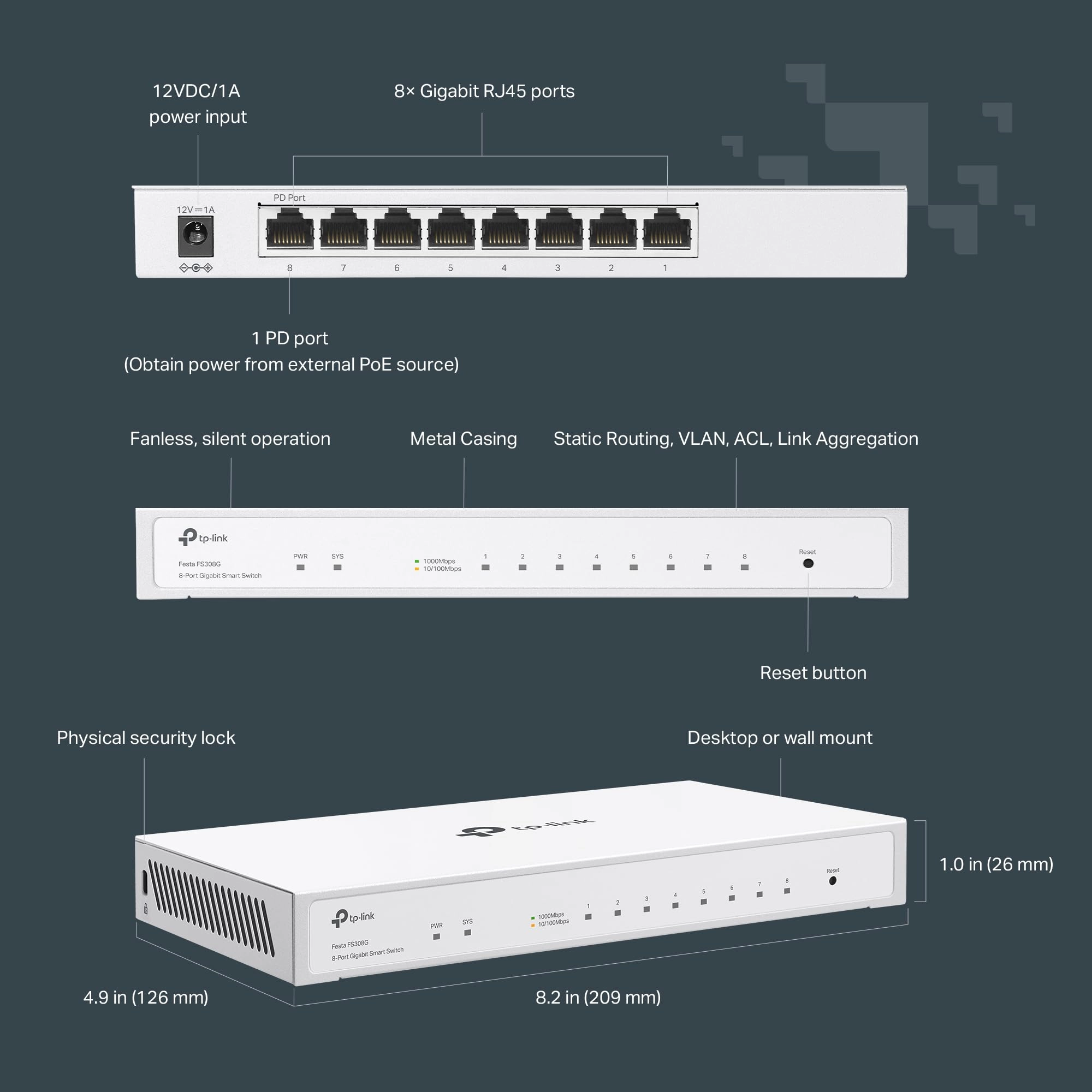 Festa FS308G 8-ports
