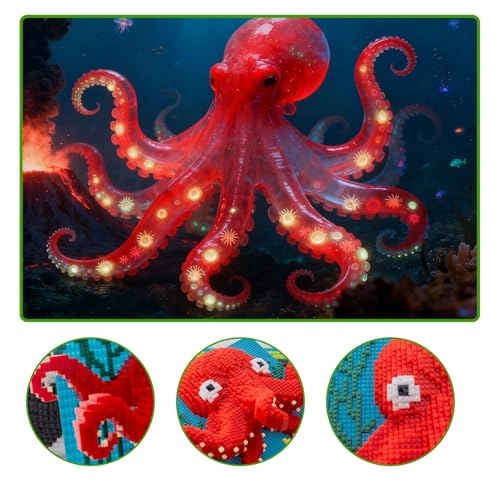 Octopus Building Block Wall Art & Table Display Kit - 9788 pcs