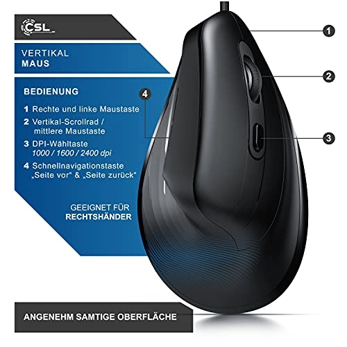 Ergonomic Vertical Mouse - USB