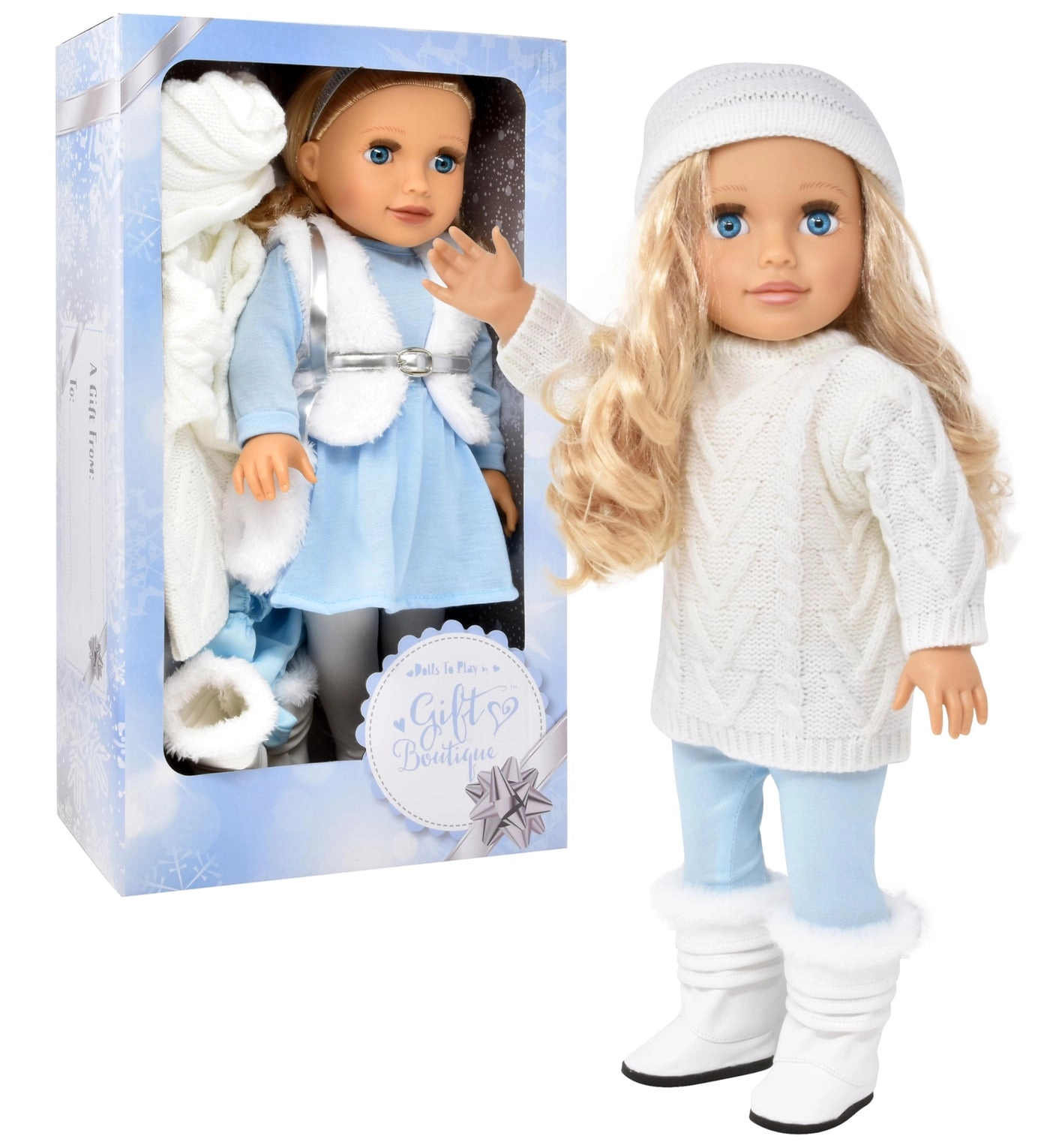Gift Boutique Fashion Princess Doll - 18 Inch Long Blond Hair 2 Outfits