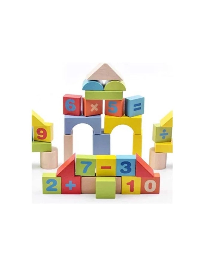 ABC Wooden Building Blocks - 84 pcs