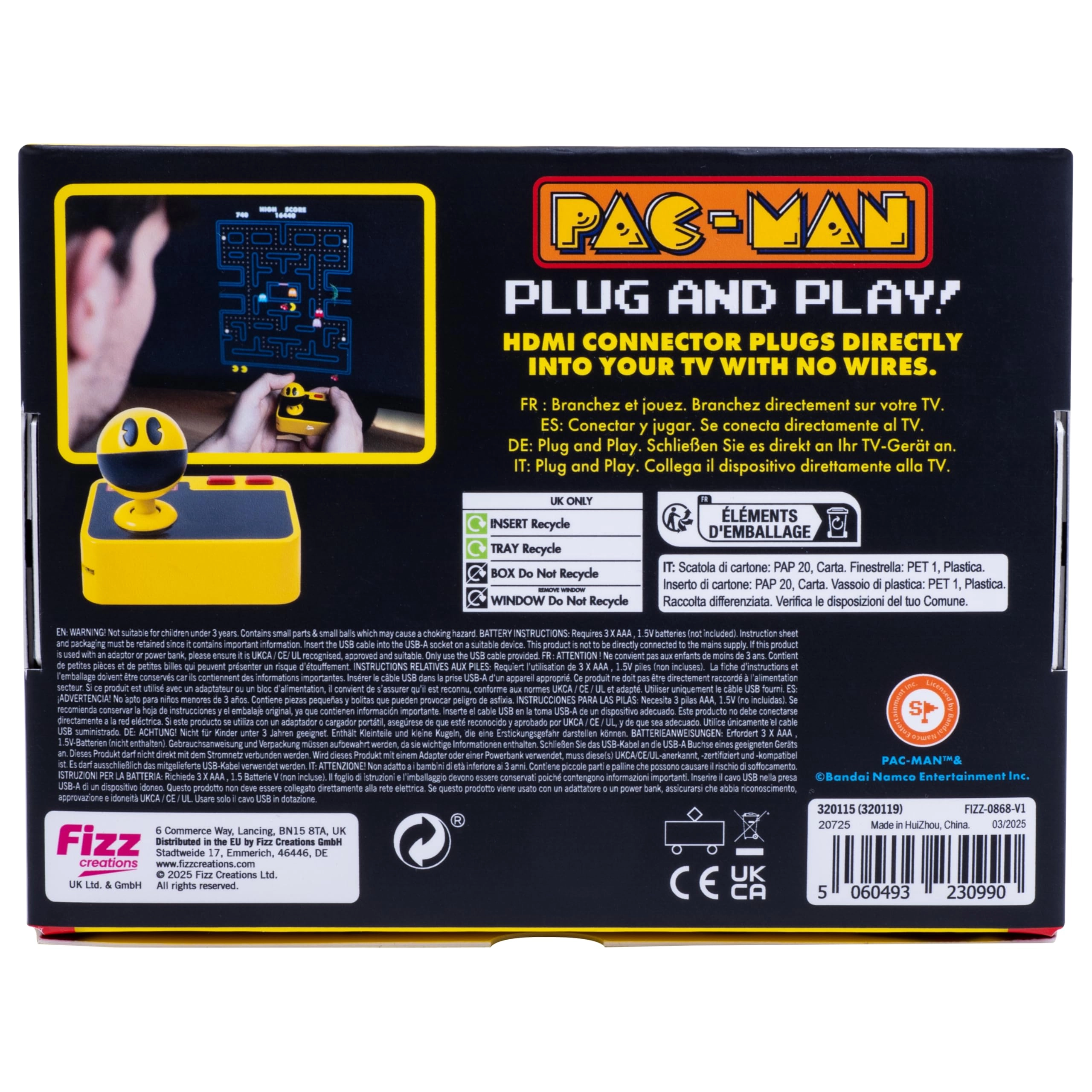 PAC-MAN Plug & Play Arcade Game Console