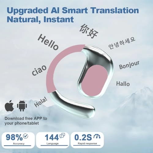 AI Language Translator Earbuds - 144 languages