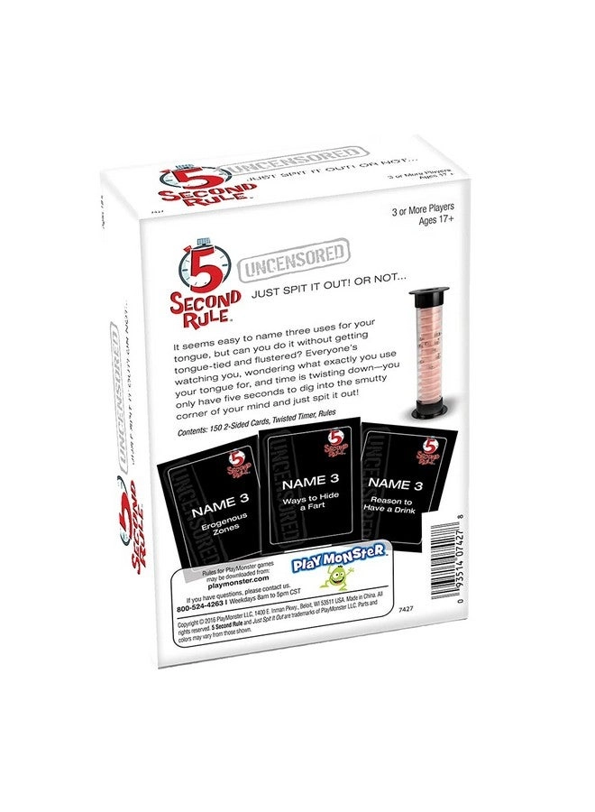 5 Second Rule: Uncensored - Card Game