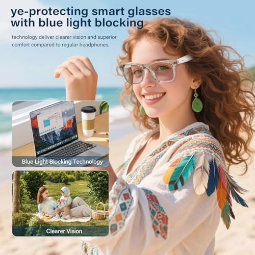 AI Smart Glasses - Translation Black frame