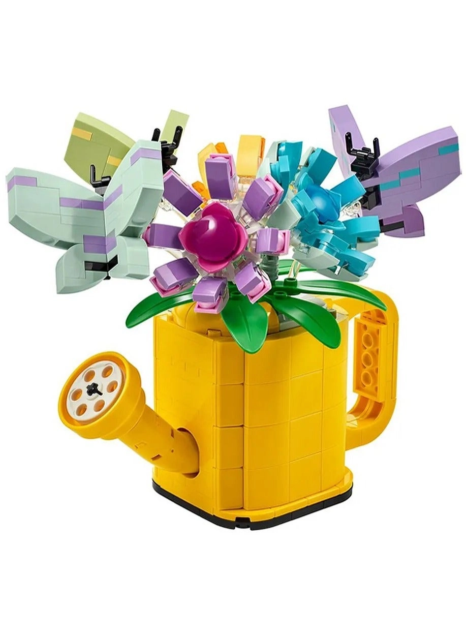 Flowers in Watering Can (31149) - Yellow