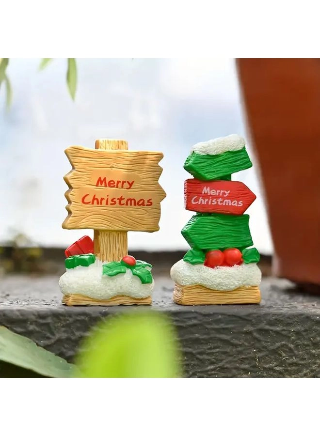 Generic Miniature Christmas Directional Sign Statues - ABS