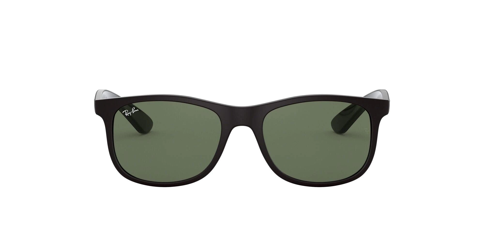 RJ9052S New Wayfarer - 47 millimeter Rubber Black/Light Green Mirrored Blue