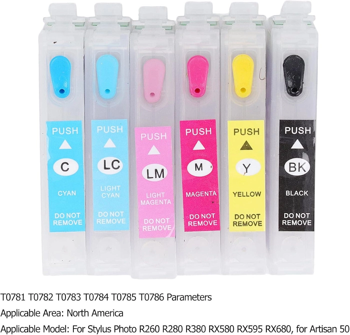 T0781 - Standard Yield Black + T0782 - Standard Yield Cyan + T0783 - Standard Yield Magenta + T0784 - Standard Yield Yellow + T0785 - Standard Yield Light Cyan + T0786 - Standard Yield Light Magenta