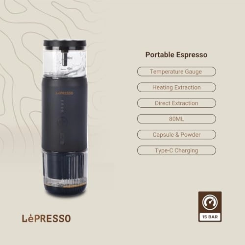 Portable Espresso Coffee Machine - 0.08 Liter Nespresso & Coffee Powder