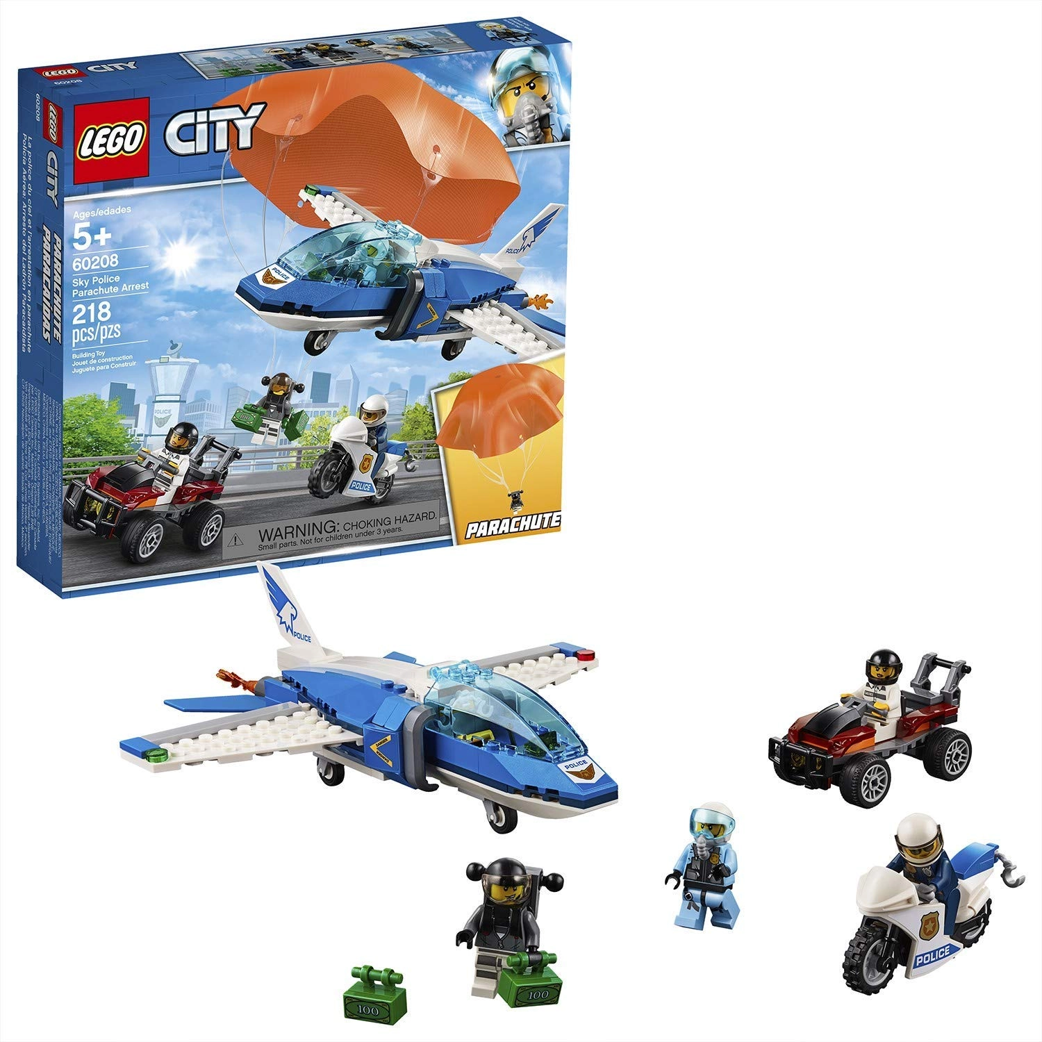 LEGO City Sky Police Parachute Arrest (60208)