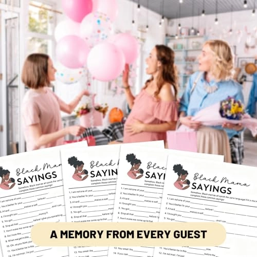 Black Mama Sayings Game Cards - English Adult 60 Pack