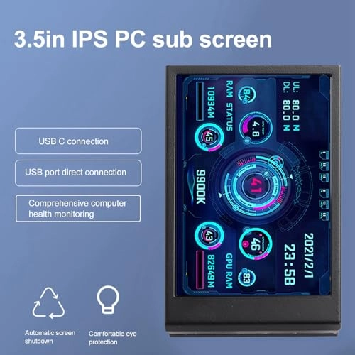 Computer Temperature Monitor - VBESTLIFEkbaf87pzud-12 3.5 Inches 320 x 480 pixels