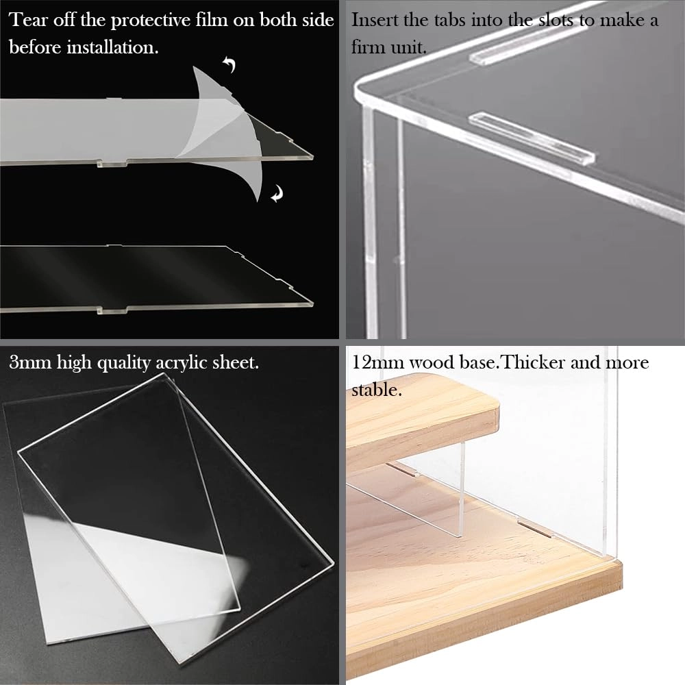 4 Tier Clear Acrylic Display Case - 1
