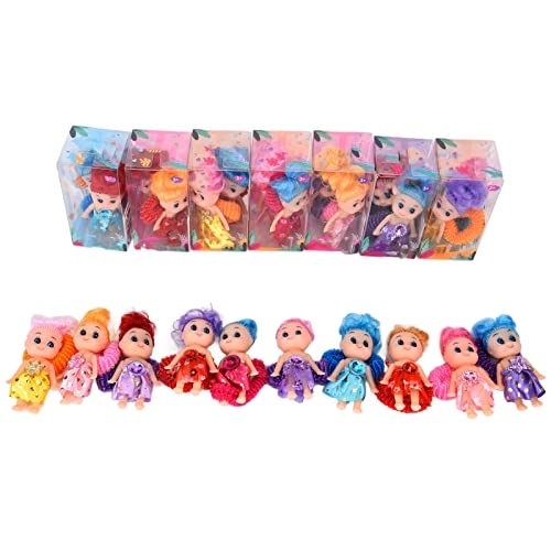 Mini Doll - 24pcs PVC+cloth with decorative ring Ages 3+