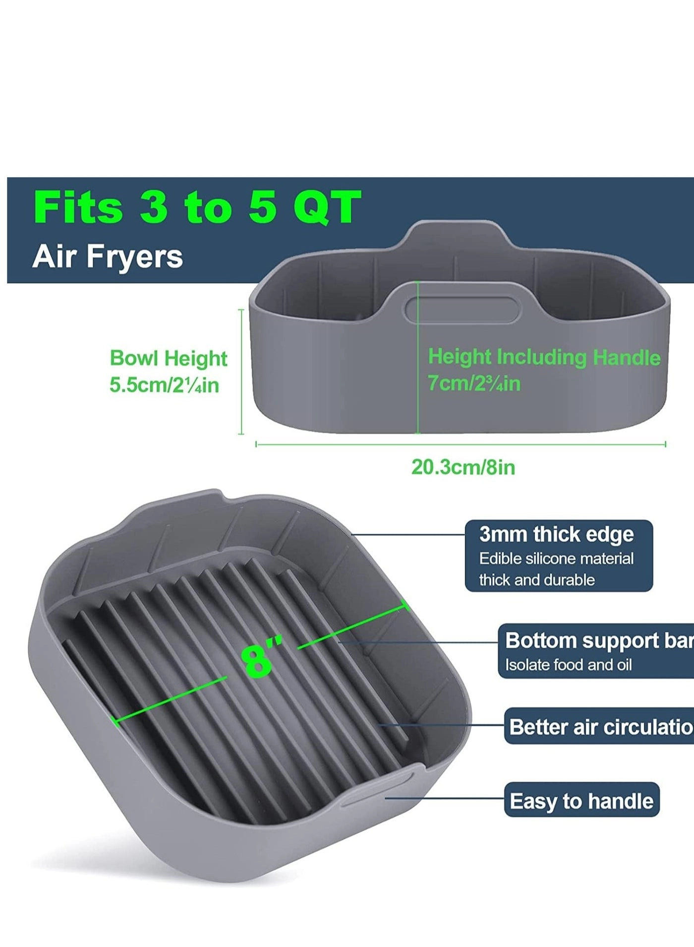 Air Fryer Silicone Liner - food-grade silicone