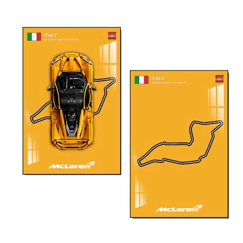 Lego Technic McLaren P1 42172 - Display Wall Plate Imola Circuit in Italy