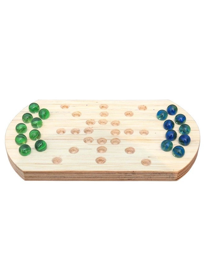 HomeCute Nine Men Morris - Wooden 18 Marbles