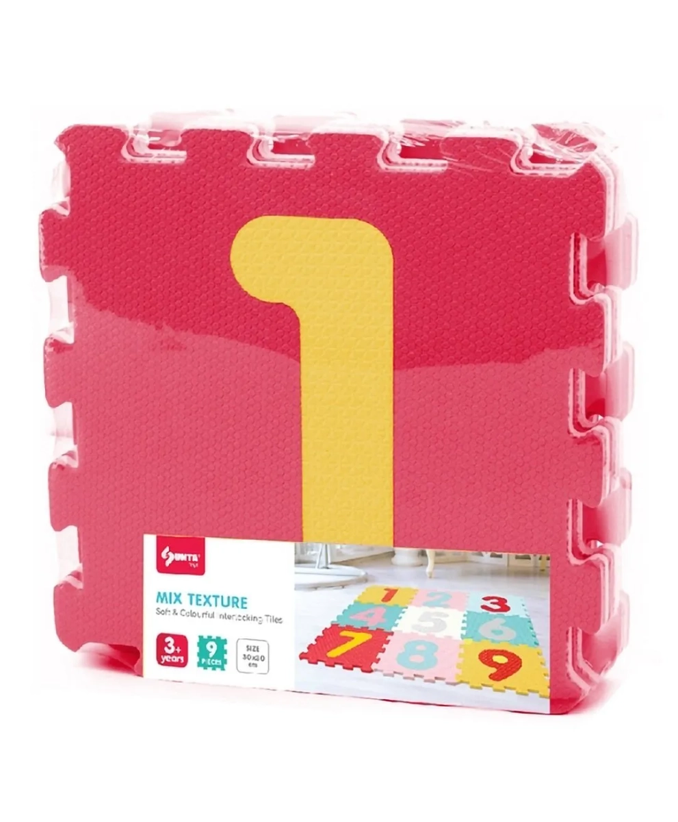 Mix Textured Numbers Puzzle Baby Mat - 3 +