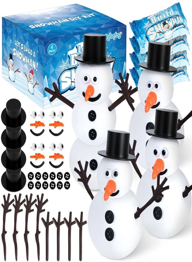 RoseFog Air Dry Clay Snowman Craft - 4 Pack
