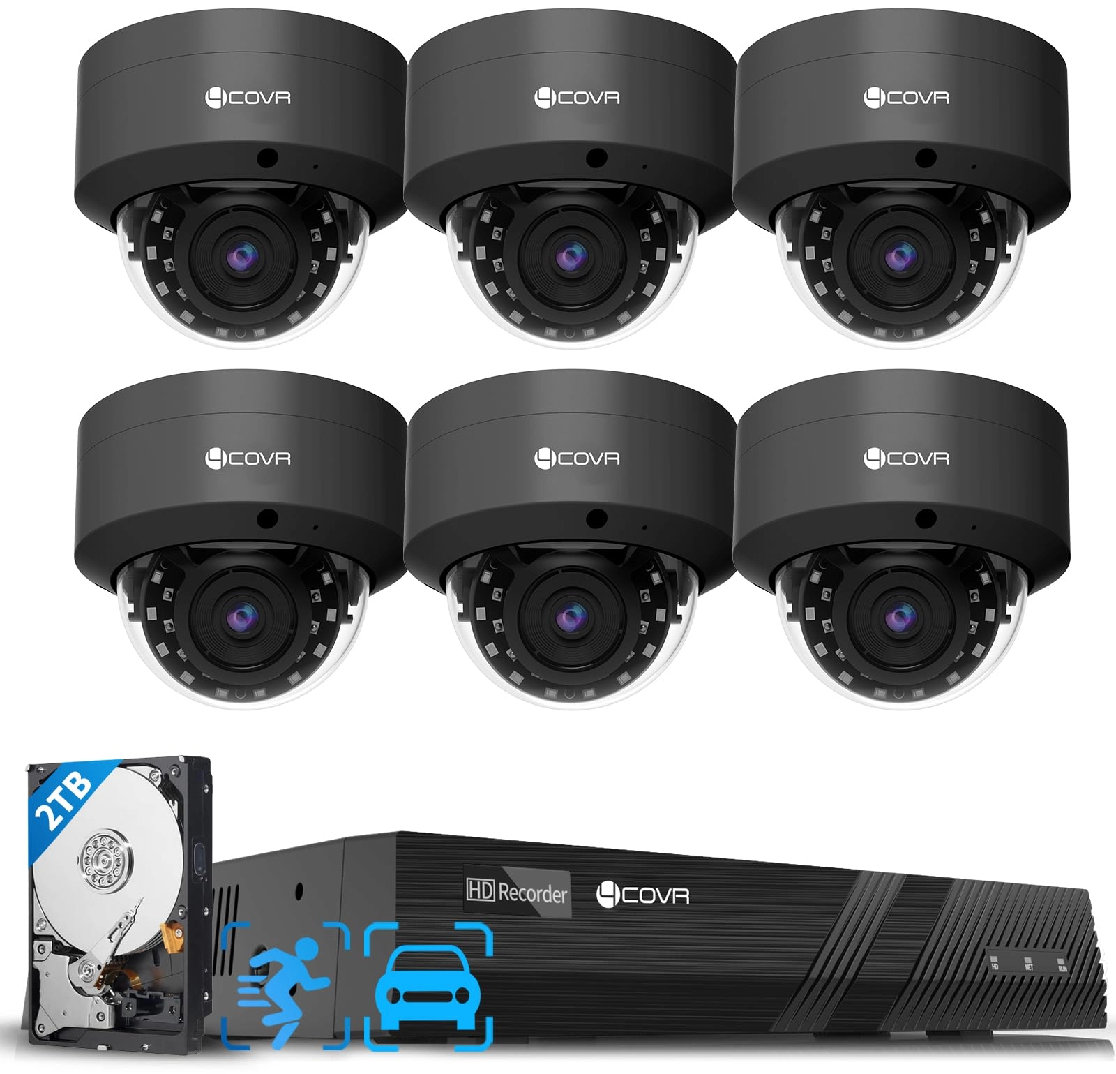 4COVR NVR Security Camera System - 8 channels