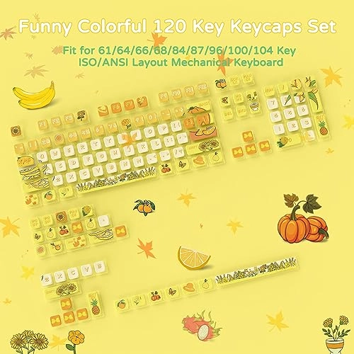 120 Keys PBT Pudding Keycaps Set - ANSI US Layout RF