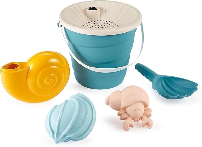 Glitter Beach Toy Bucket - 17 cm 2 Pcs Accessory Set